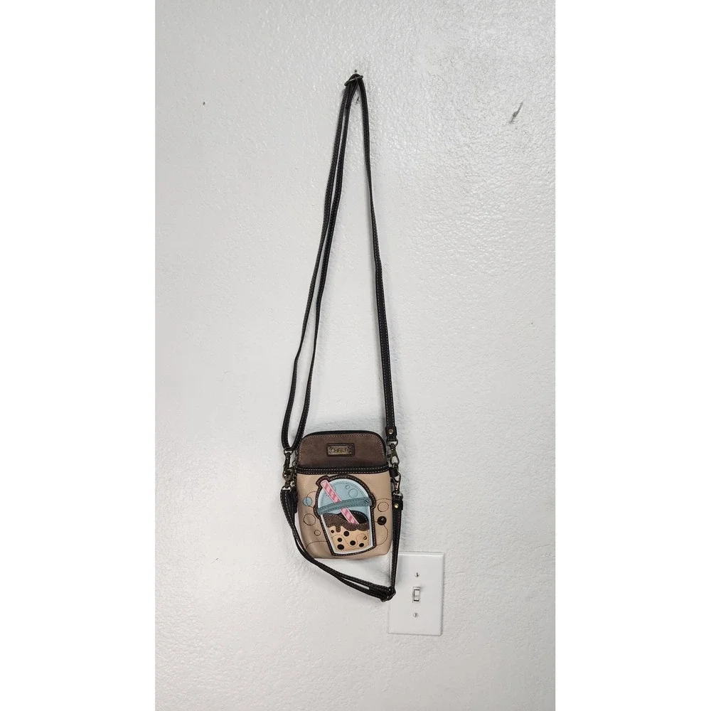 Chala Boba Tea Crossbody Bag Womens Small Brown nwt